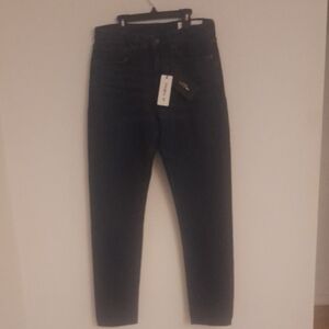 rag & bone Men's Slim Straight Black Jeans